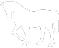 INDIGOS 4250380555218 Wandtattoo w068 Pferd / Reiten 120 x 94 cm, weiß