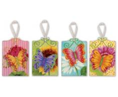 Sunset Vista Designs Geschenkanhänger Schmetterling von Künstler Debra Grogan, 4 Stück