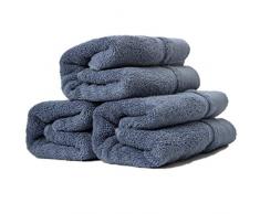 sense gnosis Super Soft Handtücher Ultra saugstark Quick Dry Premium 100 Prozent Baumwolle Luxus Handtuch Set (13-inch-by-29-inch), 3 Stück Modern Grau
