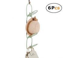 In kds Tür Kleiderbügel platzsparend stapelbar Zum Aufhängen Closet Organizer für Handtaschen Handtaschen Krawatten-Set von 6 Grün