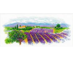 Riolis Kreuzstich-Set Blühende Provence, Baumwolle, Mehrfarbig, 55 x 25 x 0.1 cm