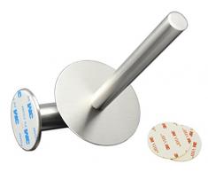 WILIFDOM selbstklebend Toilettenpapierhalter, Badezimmer WC WC Edelstahl Seidenpapier Rolle Handtuchhalter – SUS 304 Edelstahl gebürstet Spender Wandhalterung. Vertical Silber