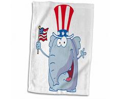 Handtuch / Sporthandtuch mit 3D-Rosen-Motiv, 15 x 22 cm