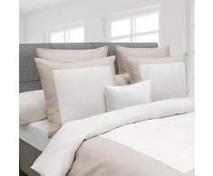Heckett Lane Wendebettwäsche 100% Baumwolle Perkal Lina 140 Off-White/Bleached Sand