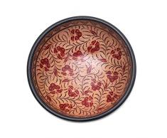 NOVICA 327758 Lok Chan Flowers Batik Holz Dekoschale braun