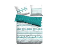 TOM TAILOR Unisex Heimtextilien & Bettware Gemusterte Wende-Bettwäsche Blue-Bird/Blue,135/200