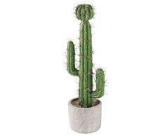 MyGift 33 cm künstliche Saguaro Kaktus in Zement Pflanztopf