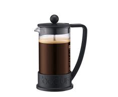 Bodum BRAZIL Kaffeebereiter (French Press System, Permanent Edelstahl-Filter, 0,35 liters) schwarz