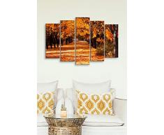 Bonamaison dekorativ 100% Mdf Malerei für Startseite,Gemälde für Wohnzimmer, Kunstdruck für Küche, Gerahmte Bilder für Schlafzimmer 60X110 Cm, 5 Stüc - Hergestellt in der Türkei