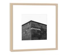 COGNOSCO - Fotografie im Holzrahmen: Folkwang Museum Essen - Fotodruck - Format 27 x 27 cm - Rahmenfarbe beige - Hochwertiges Wandbild, Geschenkidee oder Souvenir aus der Ruhrregion