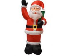 Boolaj Aufblasbarer Weihnachtsmann, mit Geschenkbeutel, 244 cm hoch