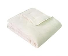 Sweet Home Collection Überwurf/Decke, Samt, Punktmuster, wendbar, weich und luxuriös, 127 x 152,4 cm, kuscheliger Plüsch, für alle Jahreszeiten, für Couch, Stuhl, Sofa cremefarben