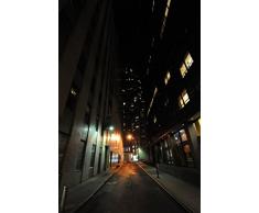 Buyartforless Wall Decor Prints Kunstdruck Back Ally, 45,7 x 30,5 cm, Kunstdruck, Wanddekoration, Back Ally Night City Scape, Fotografie, Nachtfotografie, Langzeitbelichtung, Fotografie