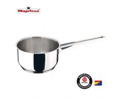 MAGEFESA DUX Stielkasserolle aus Edelstahl, für alle Herdarten, Induktion Spülmaschinenfest 16 cm.