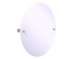 Allied Brass Carolina Crystal Collection Frameless Oval Tilt Mirror with Beveled Edge Wandspiegel, Antikes Zinn