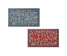 Velcoc beflockt Gummi Fußmatte flomat Design 6, Mehrfarbig, One Size