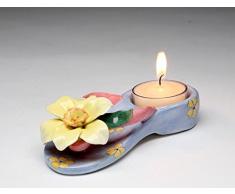 ATD® 61805 14 cm Narzissen Blume blau Sandale Teelicht