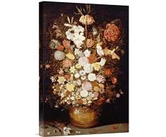 Global Galerie Budget Jan Bruegel II eine Krone Imperial eine Pfingstrose und andere Blumen Galerie Wrap Giclée-Kunstdruck auf Leinwand Art Wand