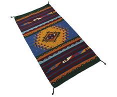 Splendid Exchange Hand gewebt Wolle Southwest Bereich Teppich, Wolle und Wollgemisch, Regular Diamond Arrows Blue and Green, Regular
