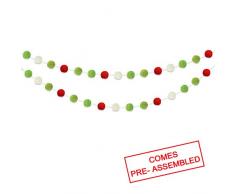 Partyprops Weihnachtsgirlande aus Filz Red, Green, White