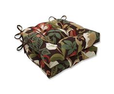 Pillow Perfect Outdoor | Indoor Coventry Cafe Große Stuhlkissen (2er-Set) 17,5 x 16,5 x 4, braun