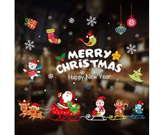 lEPECQ Fenstersticker Weihnachten Fensterdekoration für Weihnachten Fenstersticker