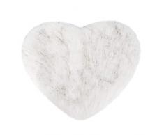 Erinaco Plüsch Herz Form Überwurf Kissenbezug Kissenbezüge Dekorative Kissenbezug für Schlafzimmer Sofa Auto 15,7 x 19,7 Zoll 40 x 50 cm One Size weiß