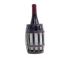 Made Easy Kit Weinregal Flaschenhalter Skulptur – Premium Einrichtung Home Statute Metall Tischdekoration Wine Barrel