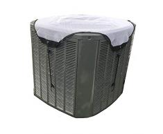 CACTIYE All Seasons Open Mesh Klimagerät Abdeckung Laubschutz Zentrale stabile AC Abdeckung Oberseite für Außeneinheiten 36 * 36 weiß