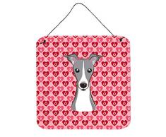 Caroline s Treasures Italienisches Windspiel Herzen Metall Print, 6 h x 6 W, Multicolor