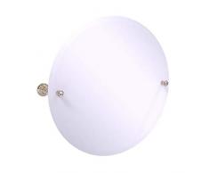 Allied Brass Carolina Crystal Collection Frameless Round Tilt Mirror with Beveled Edge Wandspiegel, Antikes Zinn