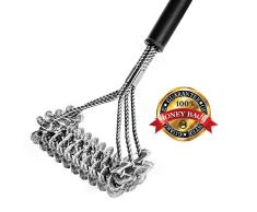 ProMark Inc Perfekte Größe Heavy Duty Grill Bürste – Reinigen Sicher eingezogen Frei Edelstahl 3 in 1 BBQ Scrubber – Ultimate Grill Cleaner/Schaber