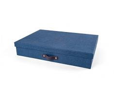 Bigso Sverker Leinwandpapier Laminat Kunstbox 3.3 x 17.1 x 12.2 in blau