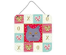 Carolines Treasures Türaufhänger, Motiv: britische Kurzhaar-Katzenliebe, Wanddekoration, mehrfarbig