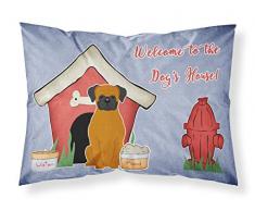 Caroline s Treasures bb2869pillowcase Hund House Collection Fawn Boxer Stoff Kissenbezüge, Standard, Multicolor