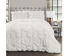 Lush Decor Bella Schmusetuch, Shabby-Chic-Stil Full Queen weiß