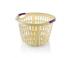 StealStreet SS-OHP-08-1099 Wäschekorb, rund, 30 Liter, cremebraun