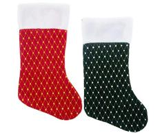 CHRISTMASSTOCKING Weihnachtsstrumpf, 45,7 cm Diamond-Pattern