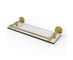 Allied Brass DT-1/16-GAL-PB Dottingham Collection Glasablage mit Galeriestange, poliertes Messing, 40,6 cm