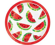 Creative Converting 343225 Dessertteller, Wassermelone, 17,8 cm, mehrfarbig
