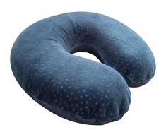 Pikolin Home - Viskoelastisches Reise Nackenstützkissen, 28 x 28 cm, blau