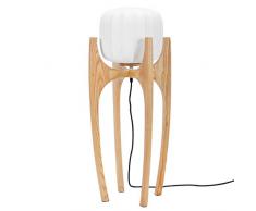 garageight A1602 Stehleuchte, Weiß/Eiche, Ø39x83cm