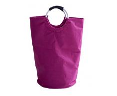 RIDDER Coloré Wäschekorb, Oxford Cotton, Beere, ca. Ø 36 x 64 x 54 cm