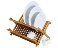 Natural Living Bambus Geschirrabtropfkorb, zusammenklappbar