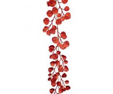 Liberty Weihnachtsgirlande, Eukalyptus, glitzernd, Verschiedene Größen, 183 cm, Rot