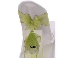 mds Organza-Stuhlschärpen, für Hochzeits- und Veranstaltungszubehör, Party-Dekoration, Stuhlhusse, Schärpe – 30 Farben 10 apfelgrün