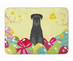 Carolines Treasures Fußmatte, Ostereier, Schnauzer, Schwarz, maschinenwaschbar, Memory-Schaumstoff, Mehrfarbig