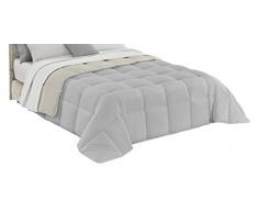 Italian Bed Linen t-EL-Panna chiaro-1pm Steppdecke Winter Elegant, Mikrofaser, Grau, fÃ¼r franzÃ¶sisches Bett, 260Â x 220Â x 9Â cm