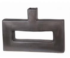 Privilege International 45160 Große Keramikvase, Dunkelsilber