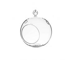 WGV rund zum Aufhängen Votivkerze Halterung/Glas Orb Terrarium Vase
